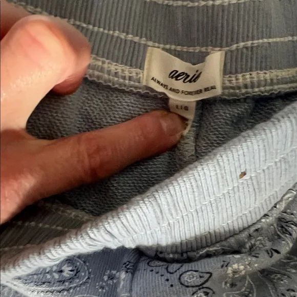 Aerie Light Blue Embroidered Pajama Set - Picture 5 of 8